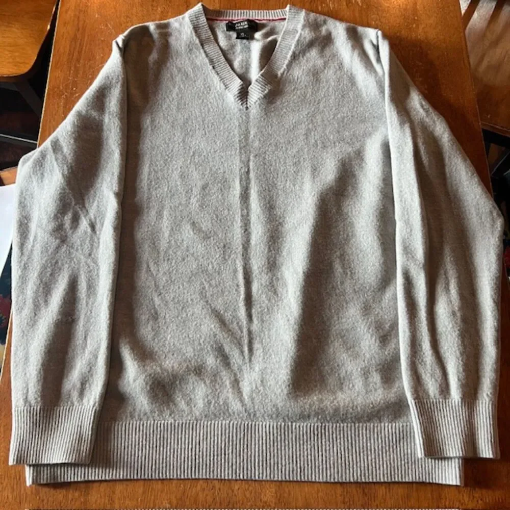 Banana Republic Merino Wool Knit Sweater Gray Size XL